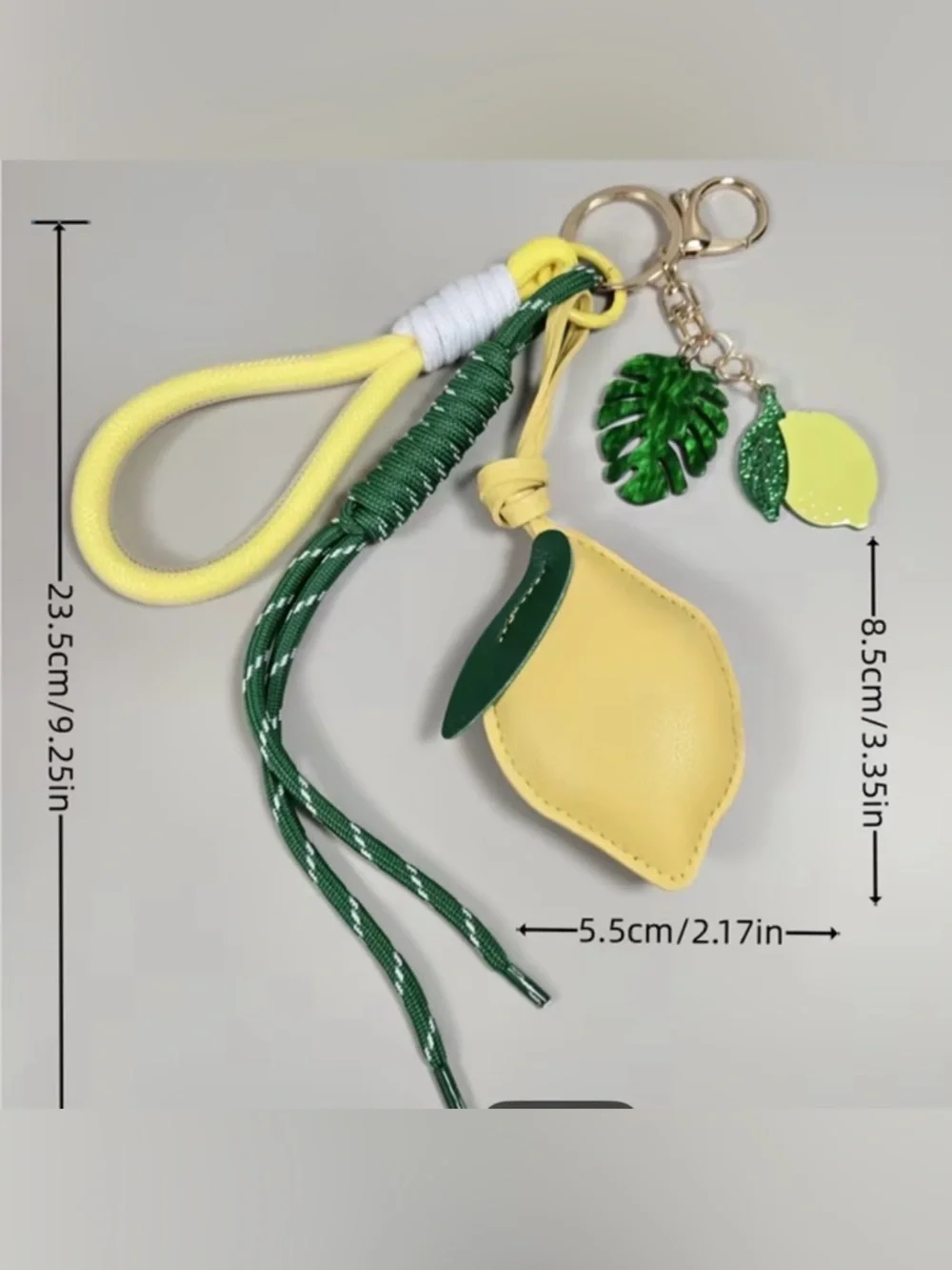 Lemon Keychain with Green and Yellow Accents NWT - Picture 4 of 6